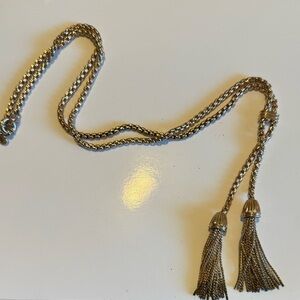 J. Crew Gold Metal Tassel Necklace